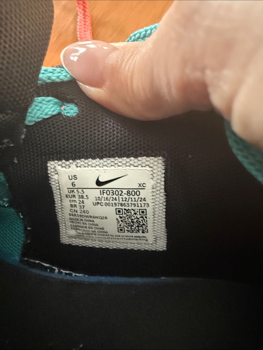 Nike Kids Mismatched Pink & Teal Sneakers with Character Graphic - Picture 5 of 5